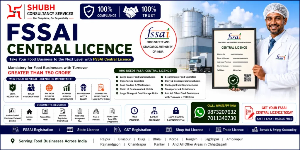 FSSAI Central Licence