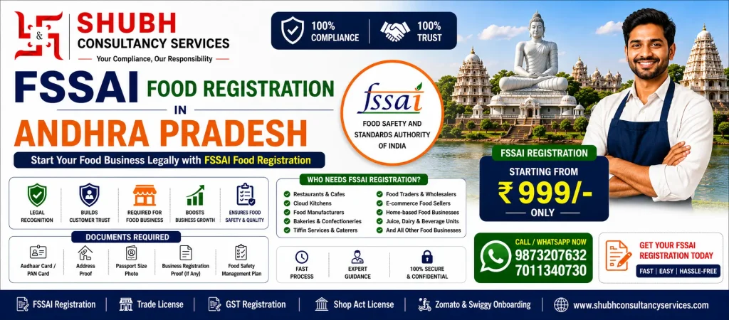 FSSAI Food Registration In Andhra Pradesh